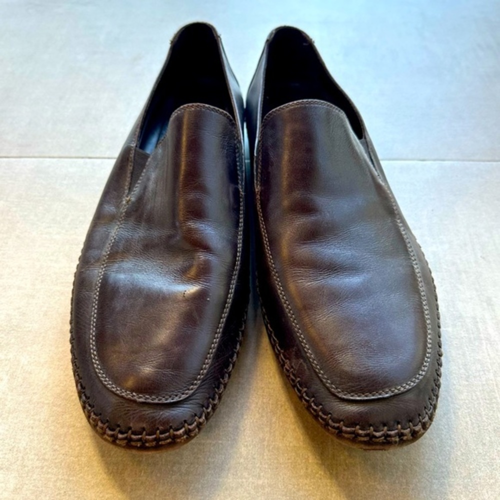 Bruno Magli Brown Leather Moccasin Drivers - 13